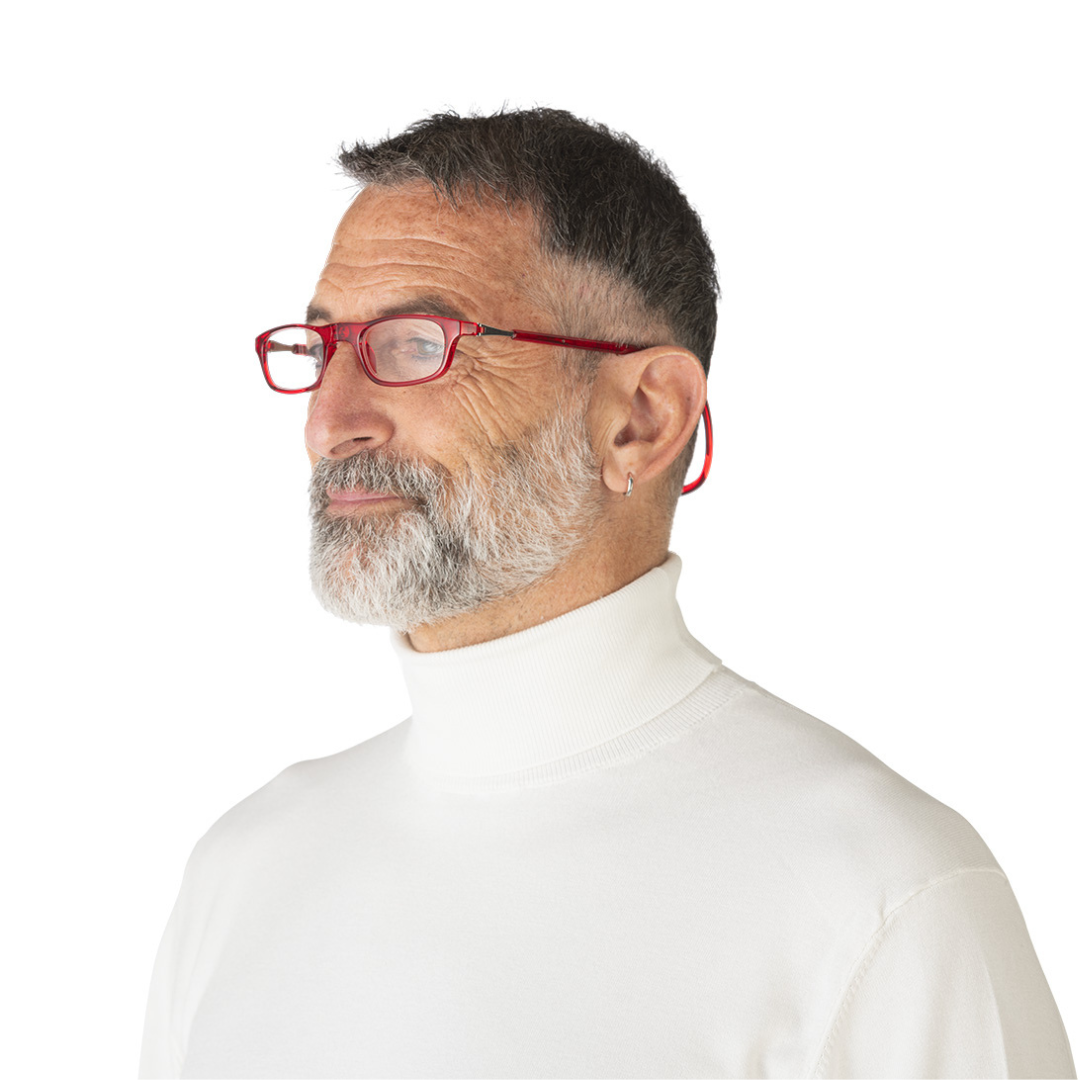 UTR0033 Rosso, Occhiali da lettura con calamita Utilissimi