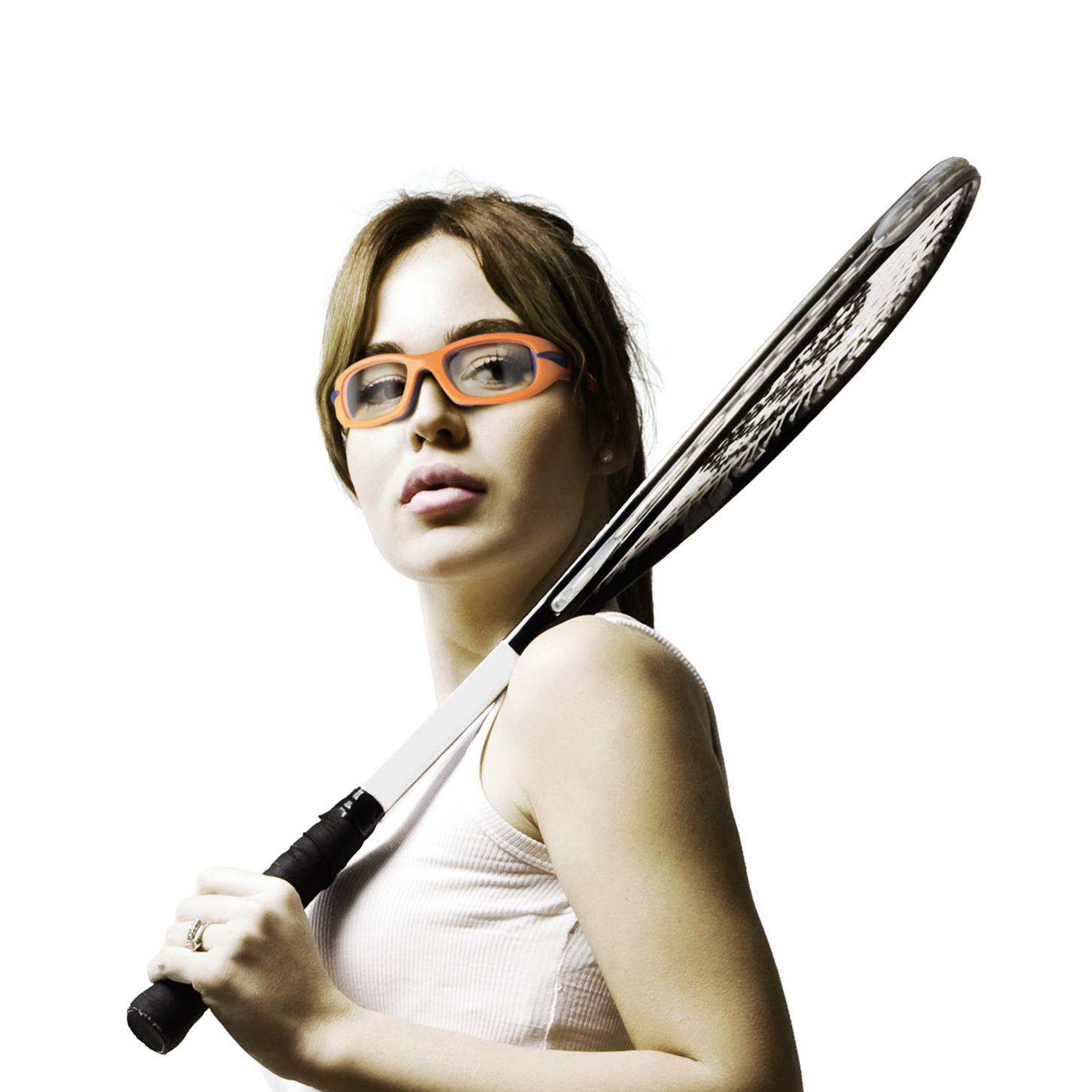 Eyeguard Blu Neon Con Aste