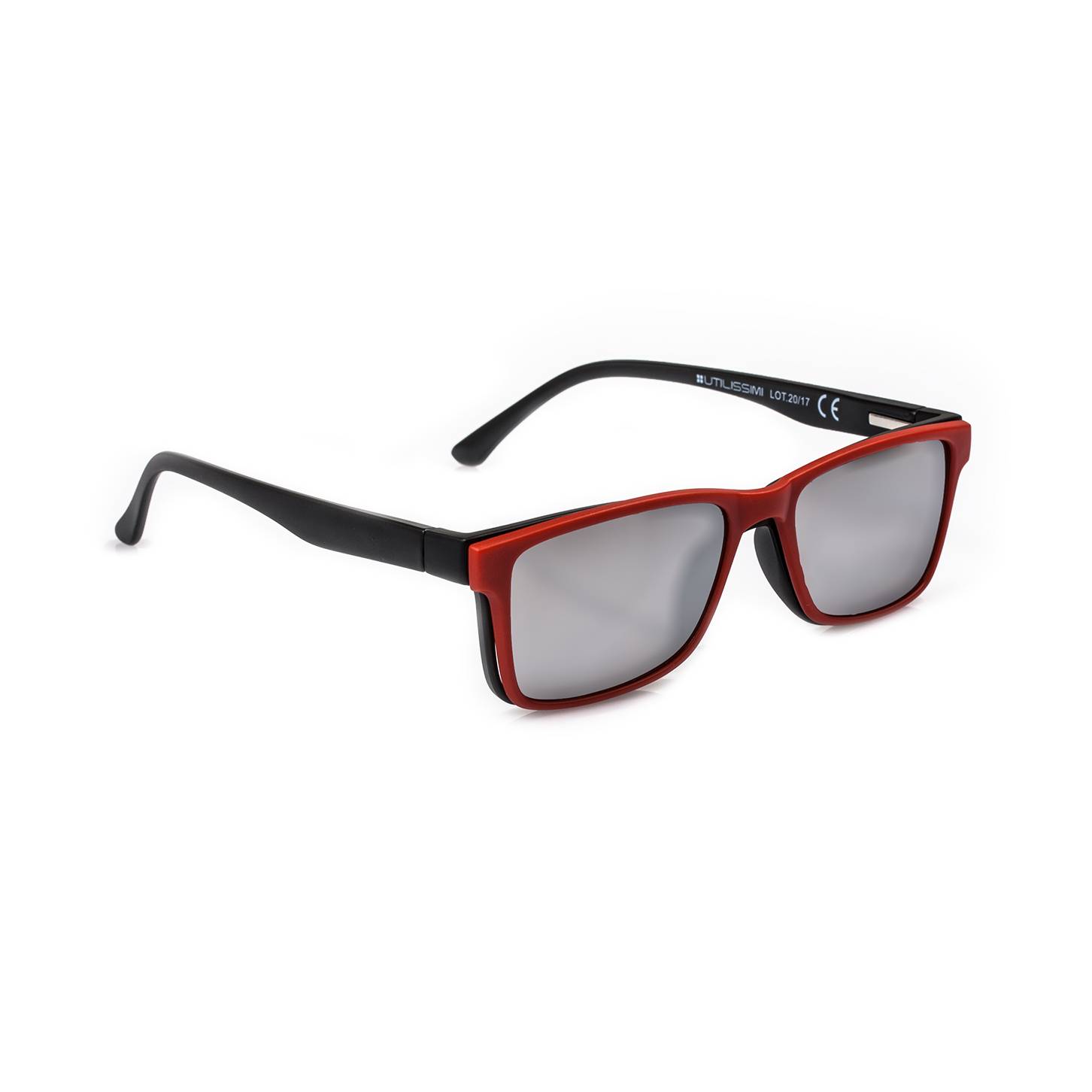 UTR0444 Nero Clip Rosso Lenti Specchiate