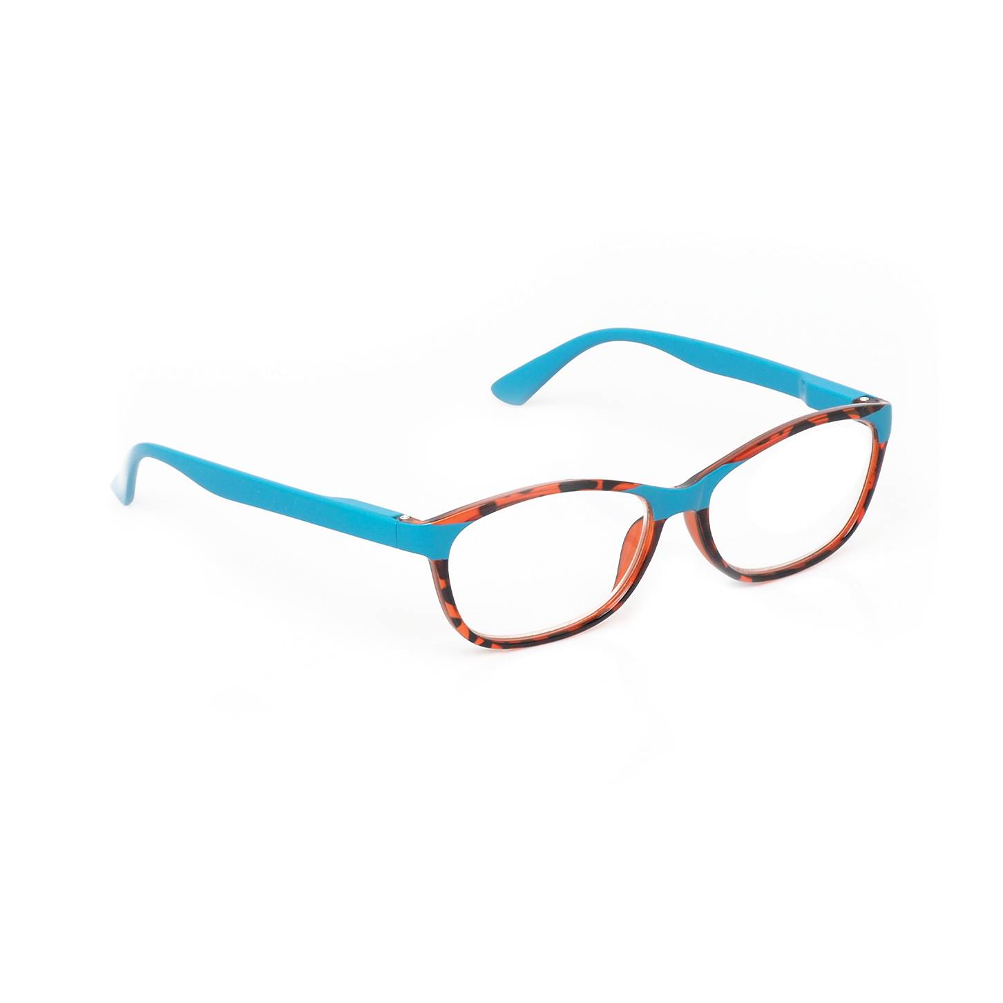 UTR0044 Tartarugato Azzurro, Occhiali lettura rettangolari