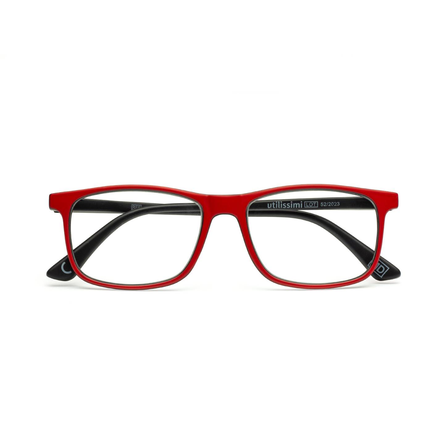 UTR0096 Red, Rectangular reading glasses Utilissimi
